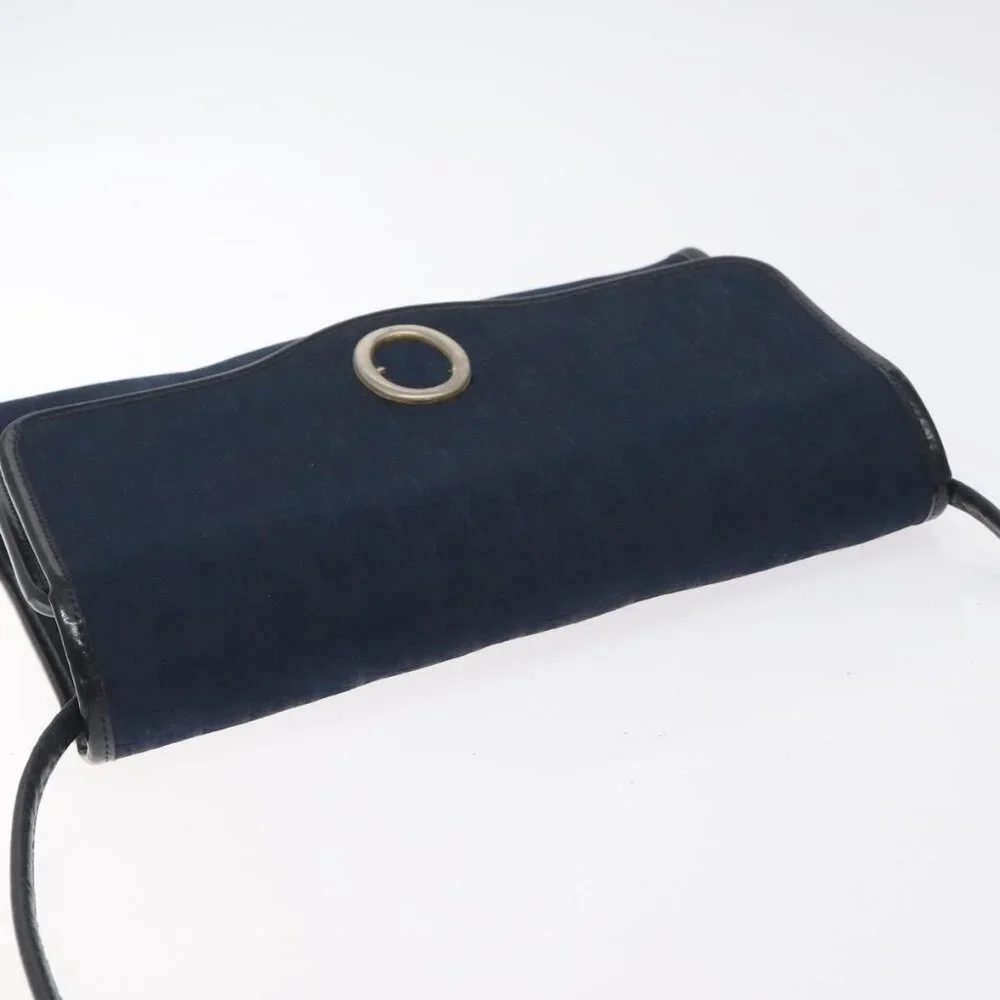 Authentic Christian Dior Trotter Canvas Shoulder Bag Navy - Picture 13 of 16